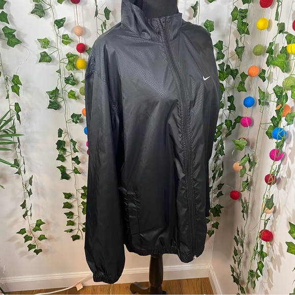 Nike Black The Athletic Department Vintage Windbreaker Lightweight Jacket LARGE - Picture 6 of 12